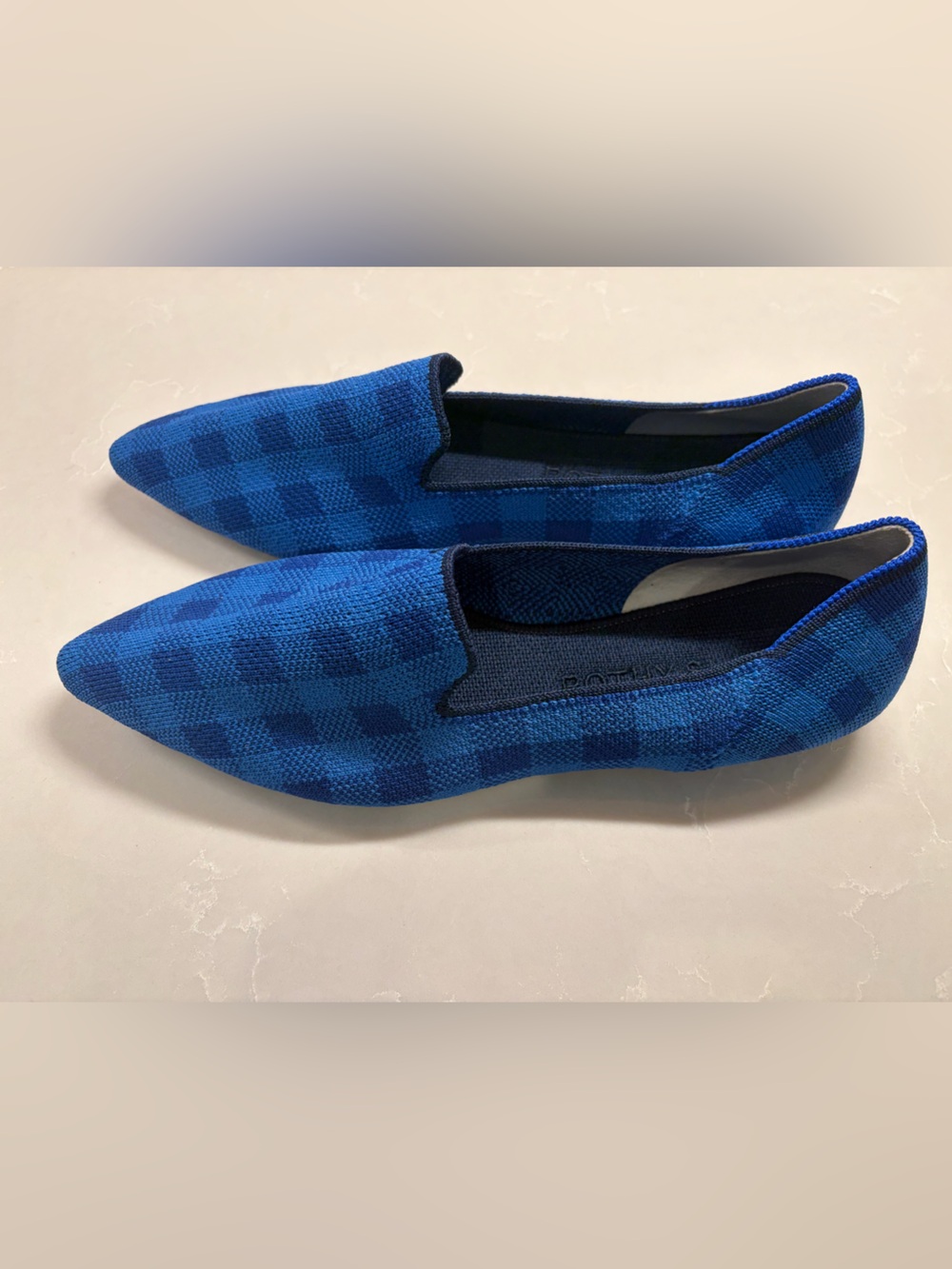 Rothy’s Limited Edition Lazuli Gingham Pointed Loafers Size 8.5 NWOB Rare - Picture 5 of 7